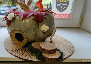 Kreatywna dynia zgłoszona do konkursu