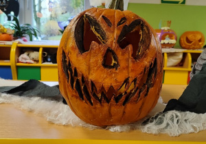 Kreatywna dynia zgłoszona do konkursu