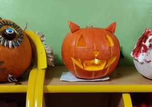 Kreatywna dynia zgłoszona do konkursu