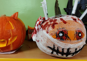 Kreatywna dynia zgłoszona do konkursu