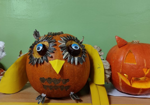 Kreatywna dynia zgłoszona do konkursu