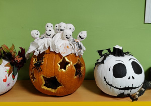 Kreatywna dynia zgłoszona do konkursu